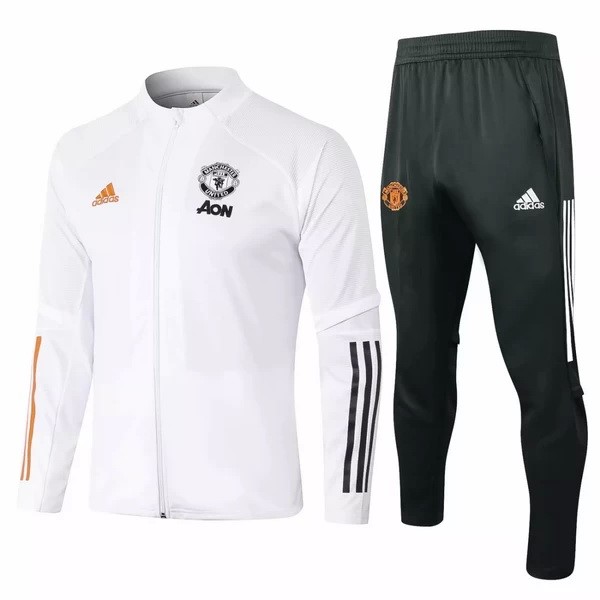 Chandal Manchester United 2020-21 Blanco Negro Naranja